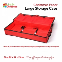 Geanta de depozitare accesorii de Craciun, 82 x 34 x 13 cm, rosu, Bright&Homely BH154